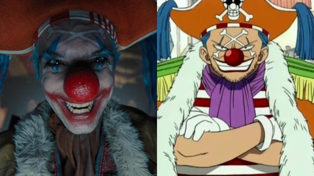 Comparación de Buggy en el remake y en el anime.