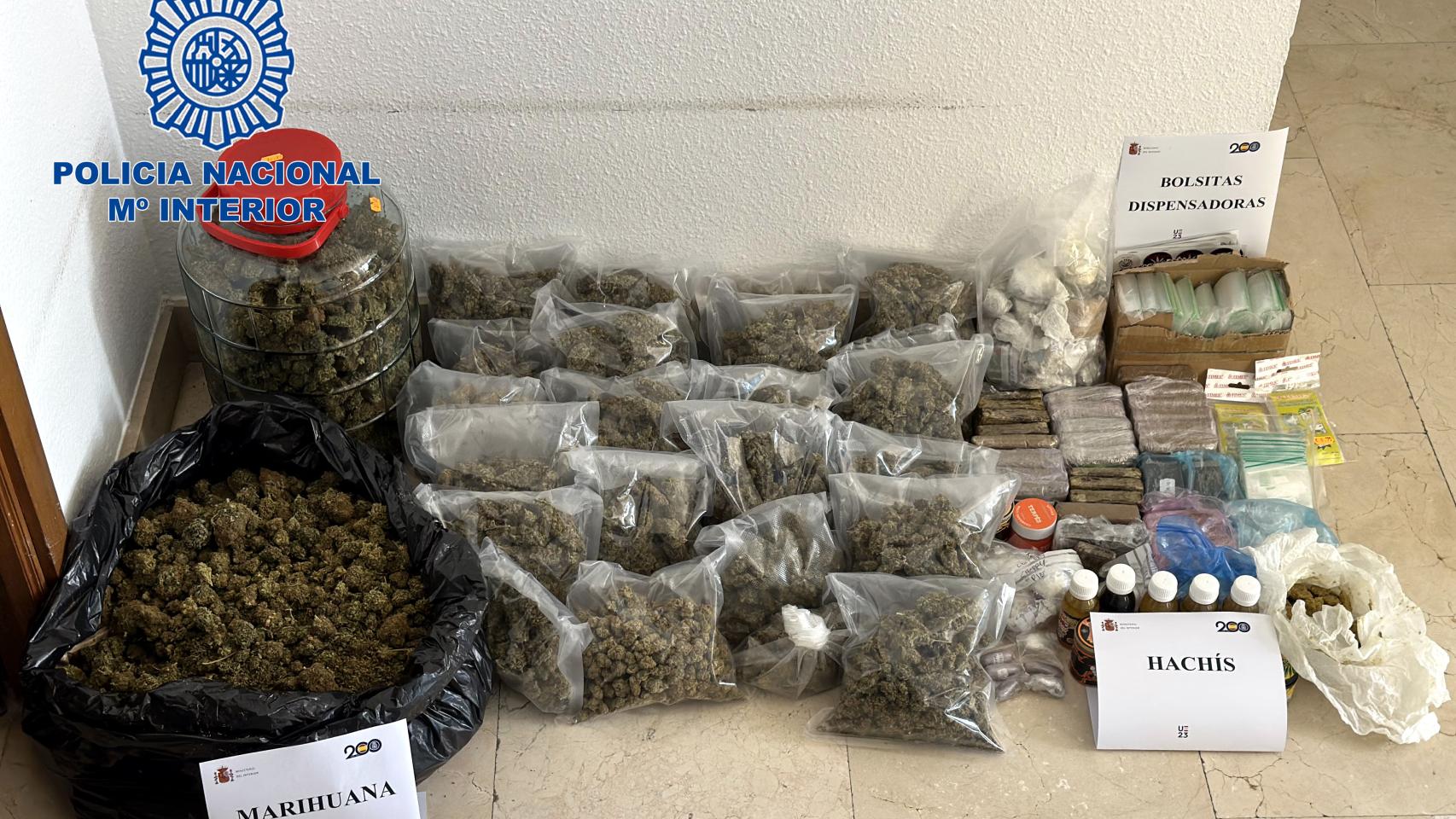 La droga intervenida.