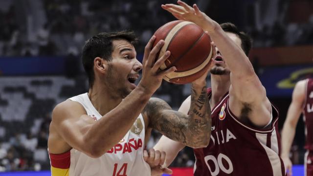 Willy Hernangómez, en el partido ante Letonia.