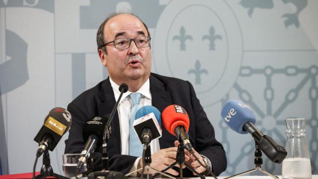 Iceta, durante la rueda de prensa dada tras la decisión del TAD en el 'caso Rubiales'.