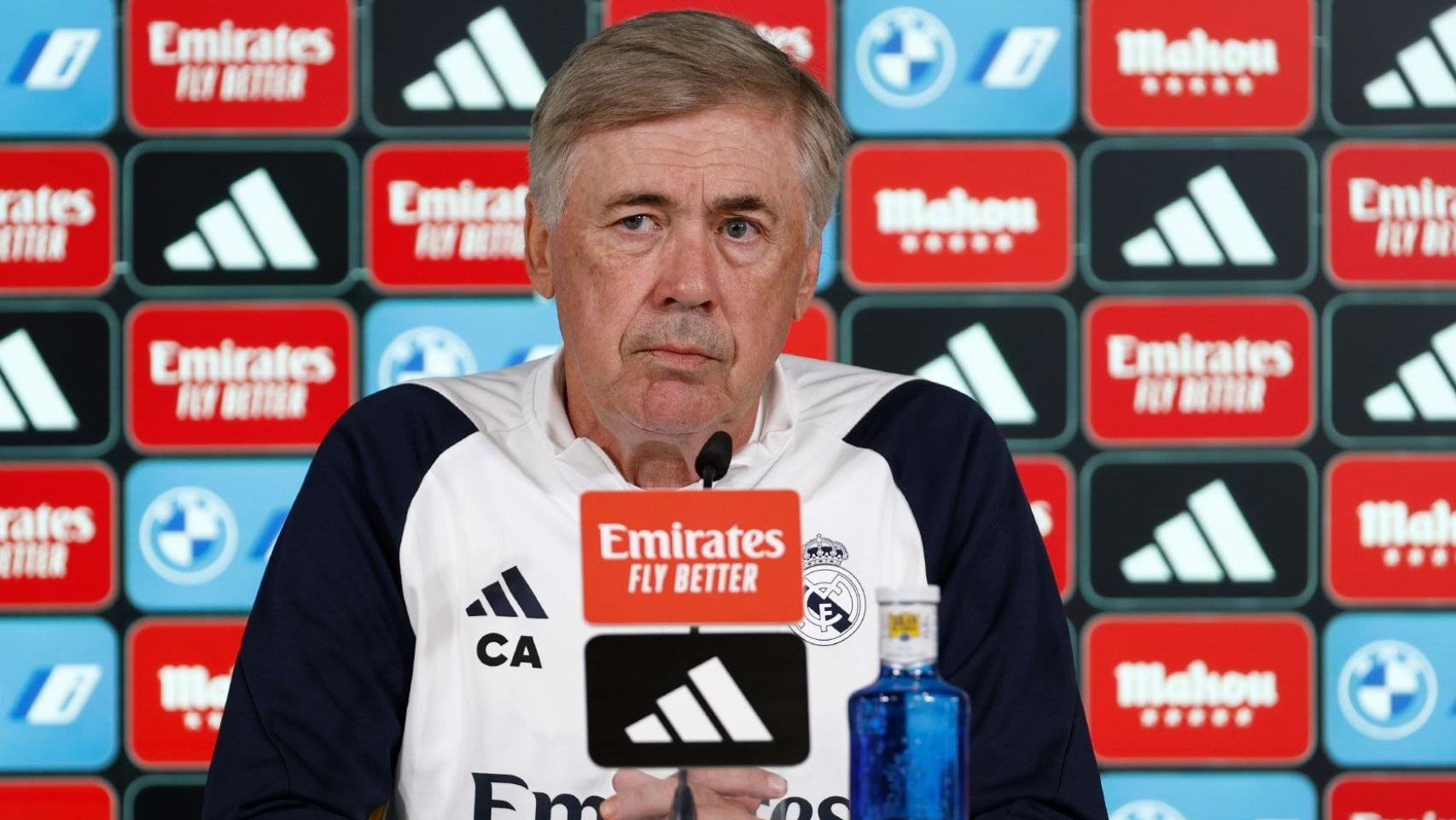 Carlo Ancelotti, en rueda de prensa.