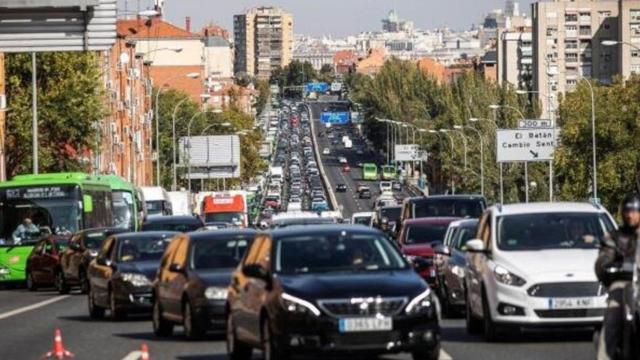 Atascos en Madrid.