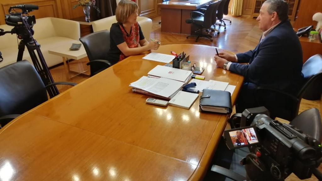 Javier Faúndez, presidente de la Diputación de Zamora, durante la entrevista