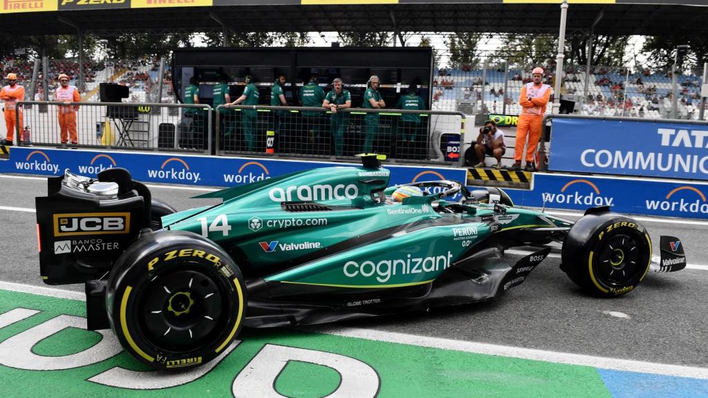 Fernando Alonso, durante los libres del GP de Italia.