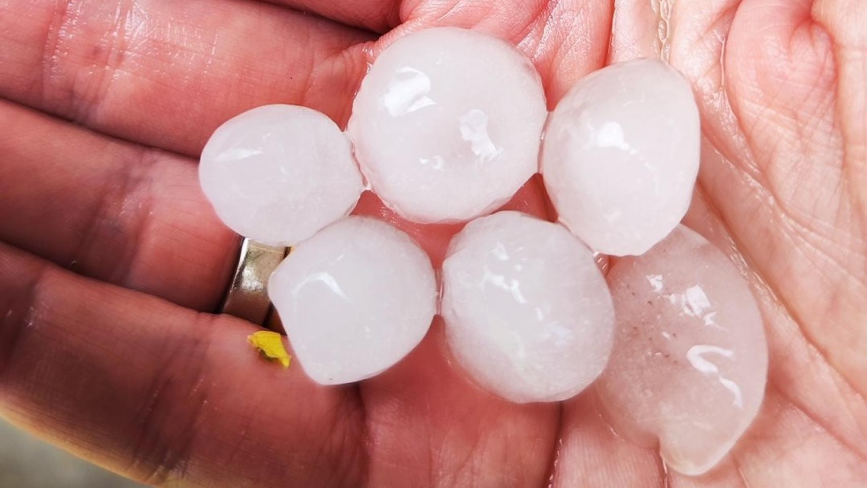 Granizo en Albacete. Foto: Aemet Castilla-La Mancha.