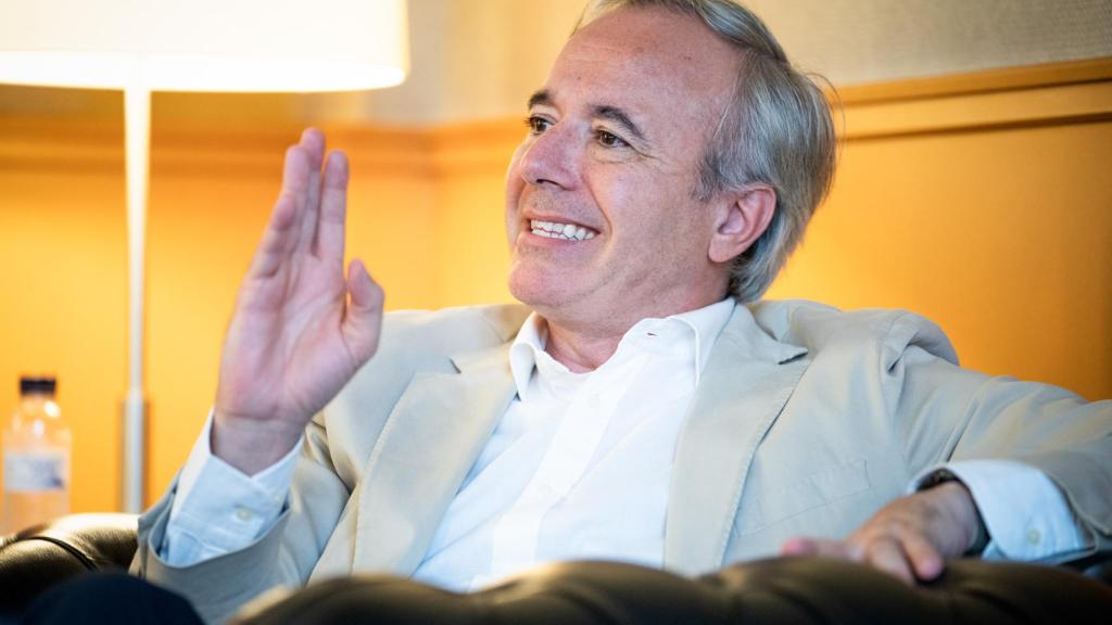 El presidente de Aragón, Jorge Azcón, durante la entrevista con EL ESPAÑOL.