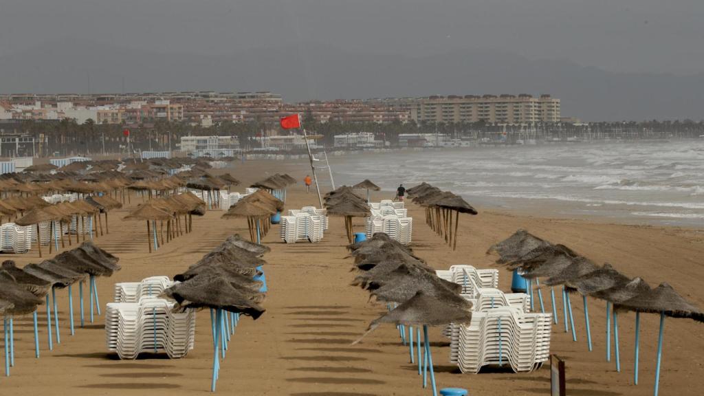 El litoral valenciano en aviso naranja.