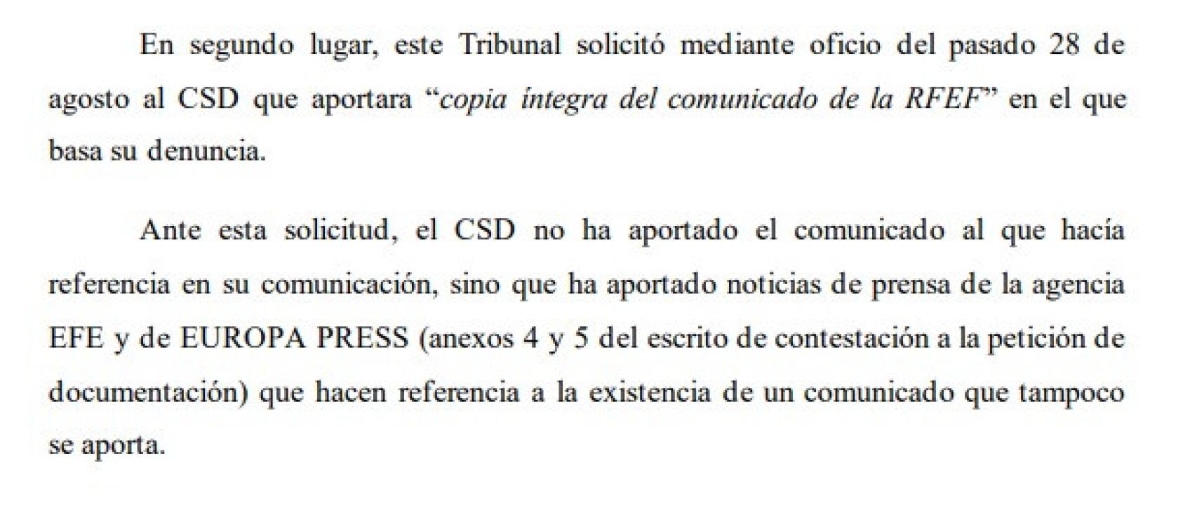 Resolución del TAD sobre el falso comunicado de Jenni Hermoso