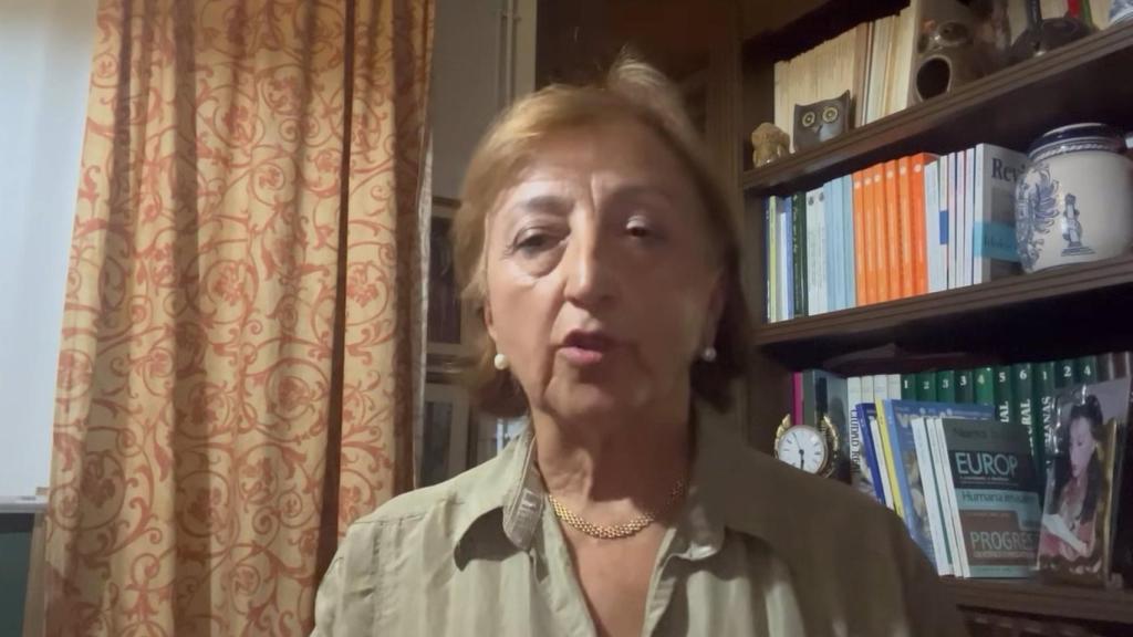 Sagrario Gutiérrez, alcaldesa de Guadamur, durante su mensaje a los vecinos