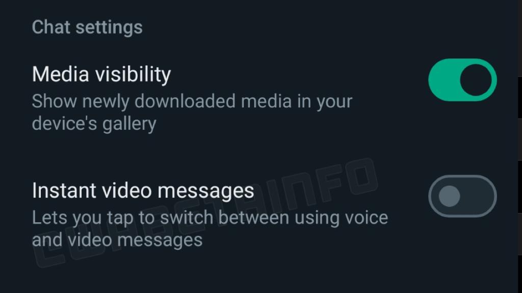 Desactivar videomensajes en WhatsApp