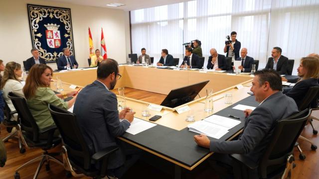 Imagen de la reunión de la Junta de Portavoces de este lunes.