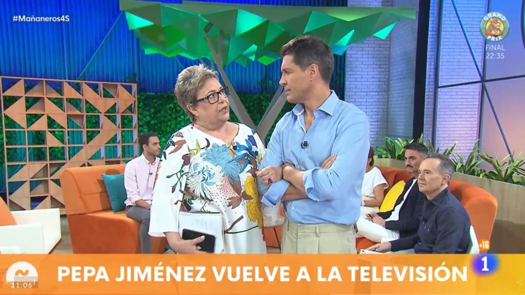 Pepa Jiménez y Jaime Cantizano en 'Mañaneros'.