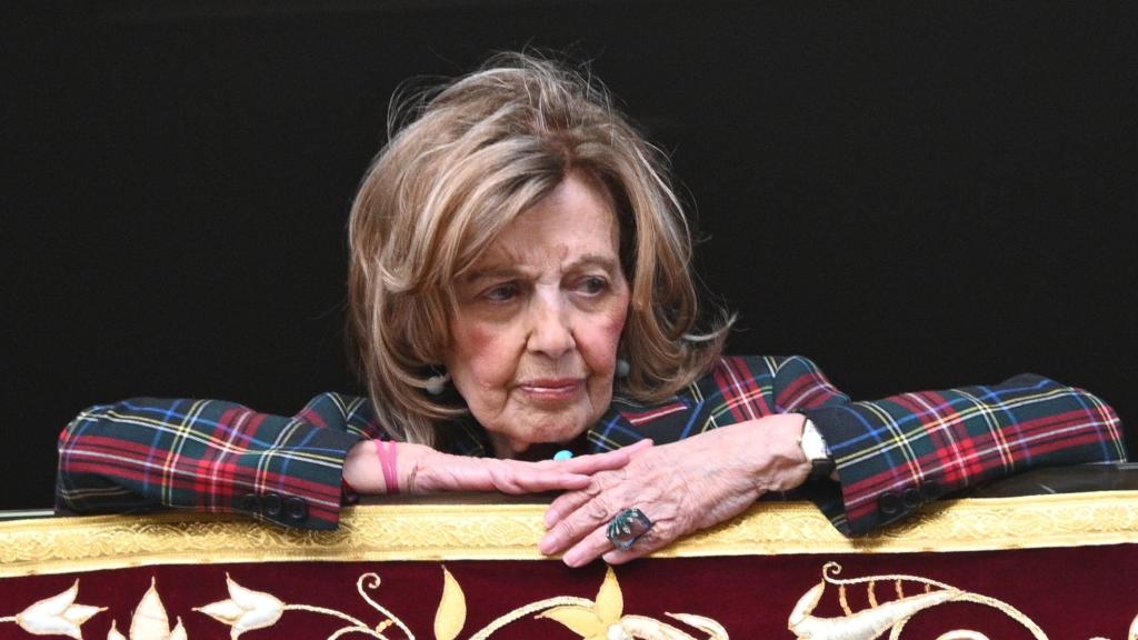 María Teresa Campos durante su última Semana Santa en Málaga, en 2022.