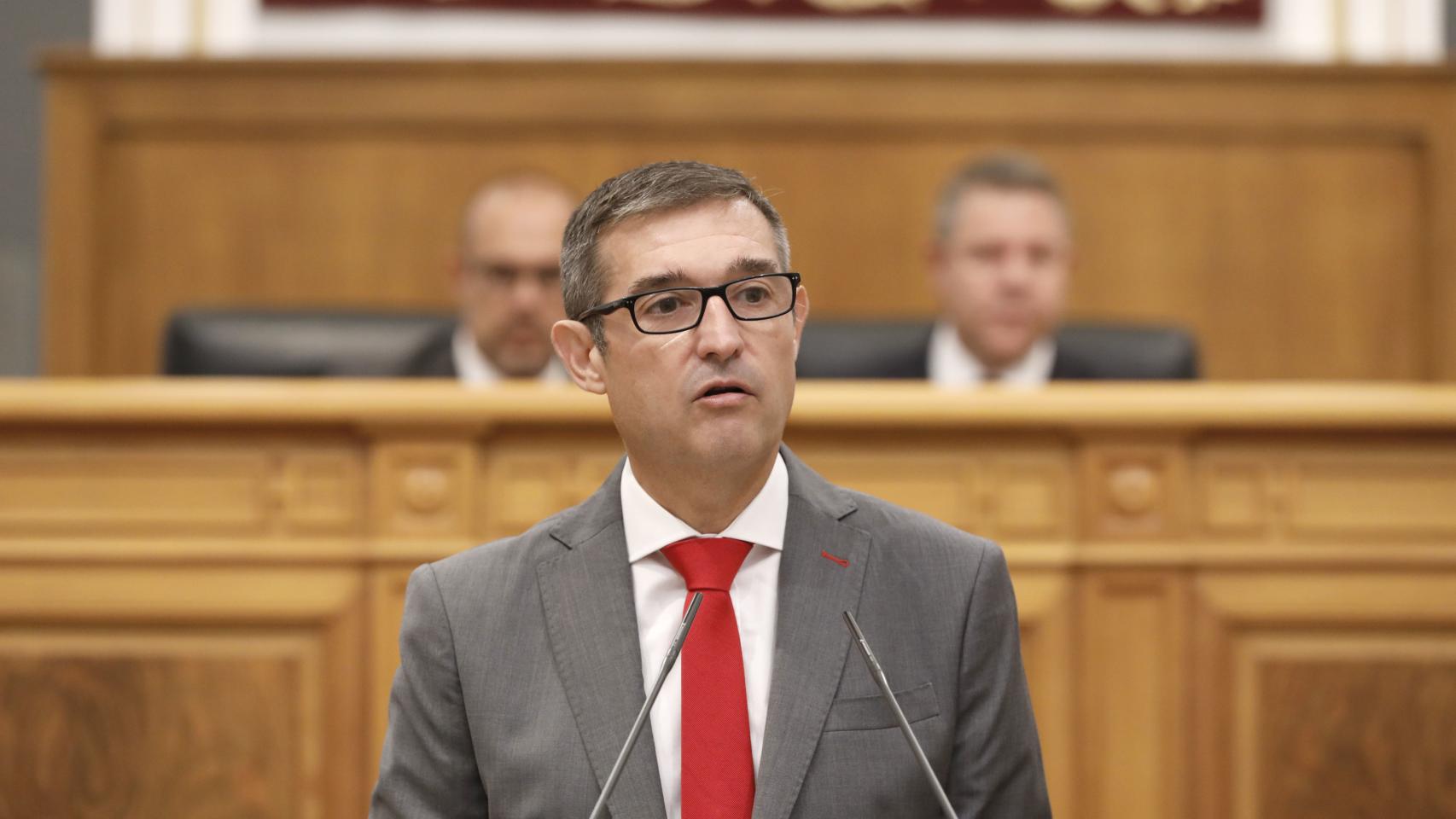 Fernando Muñoz, este lunes en el acto de su toma de posesión en las Cortes de Castilla-La Mancha