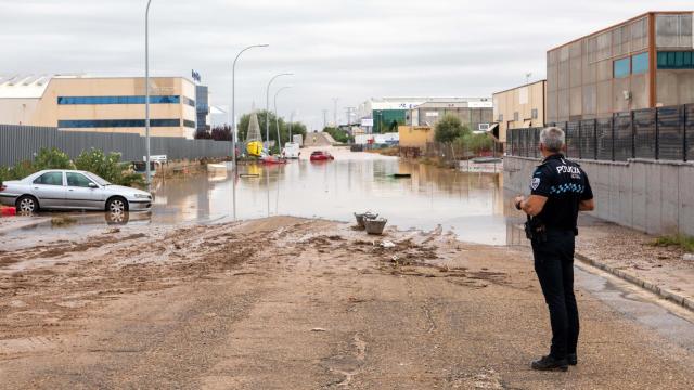 El Polígono Industrial de Toledo, anegado tras la última DANA.