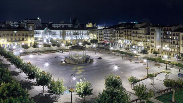La Plaza del Castillo, vista desde el hotel La Perla.