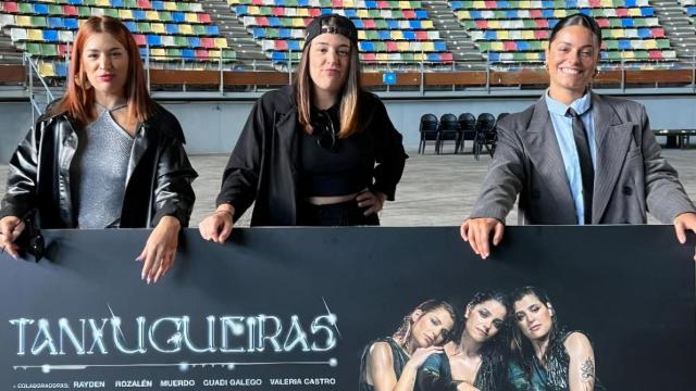 Tanxugueiras durante la presentación de su concierto.
