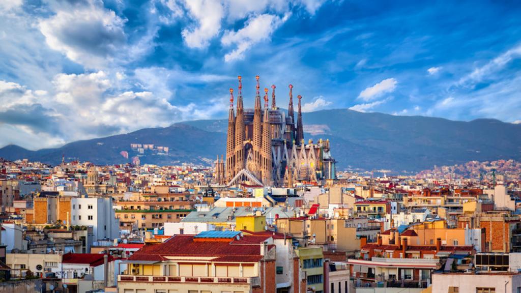 Vista de la Sagrada Familia en Barcelona.