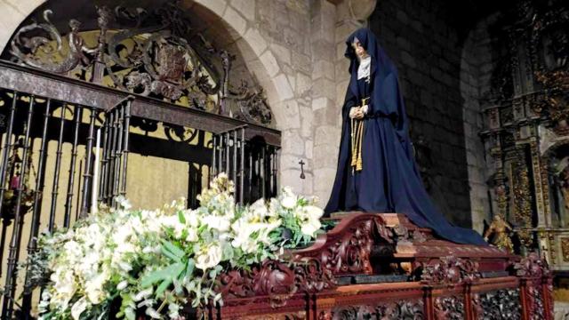 Virgen de la Soledad sin corona, antes de la celebración