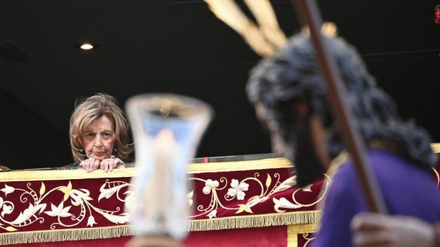 María Teresa Campos en abril de 2022 durante la Semana Santa de Málaga.