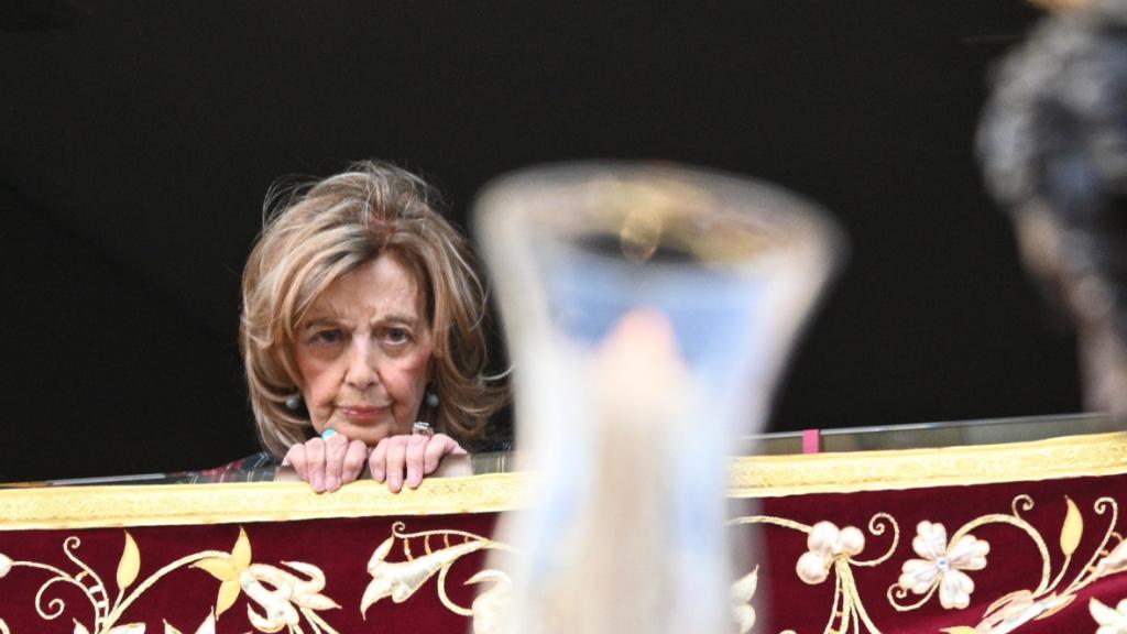 María Teresa Campos en abril de 2022 durante la Semana Santa de Málaga.