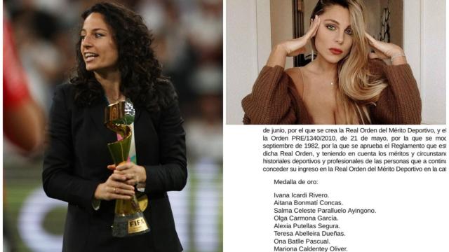 Montaje con Ivana Andrés, a la izquierda, Ivana Icardi, arriba a la derecha, y el BOE.