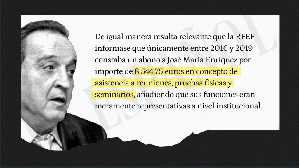 Enríquez Negreira y un fragmento del informe de la Guardia Civil