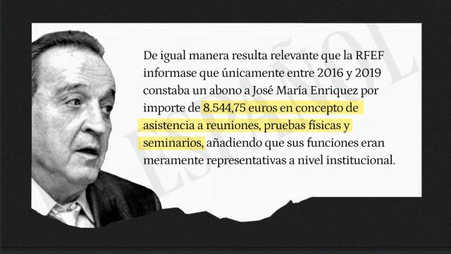 Enríquez Negreira y un fragmento del informe de la Guardia Civil