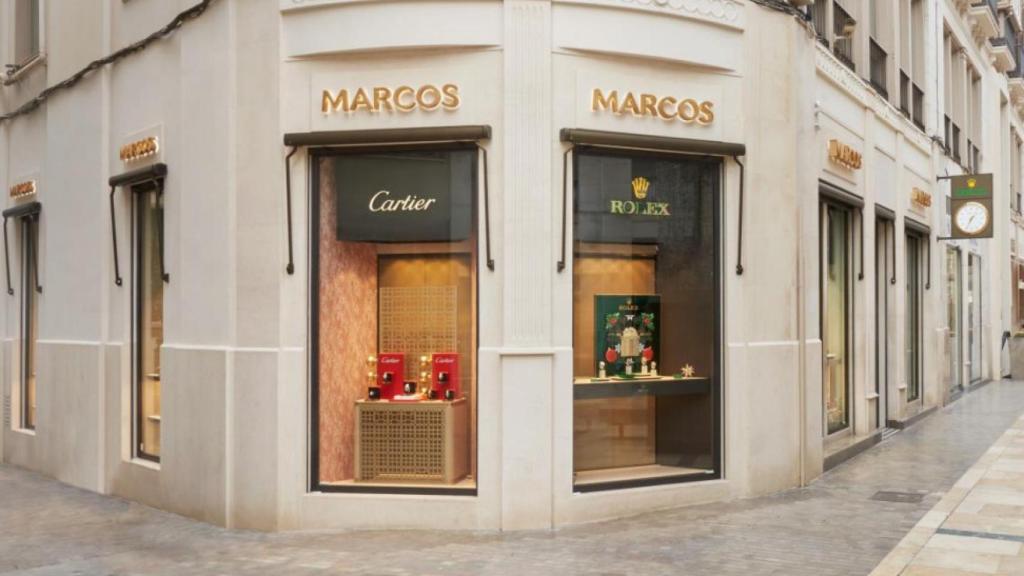 Joyería Marcos, ubicada en el número 2 de la calle Larios.