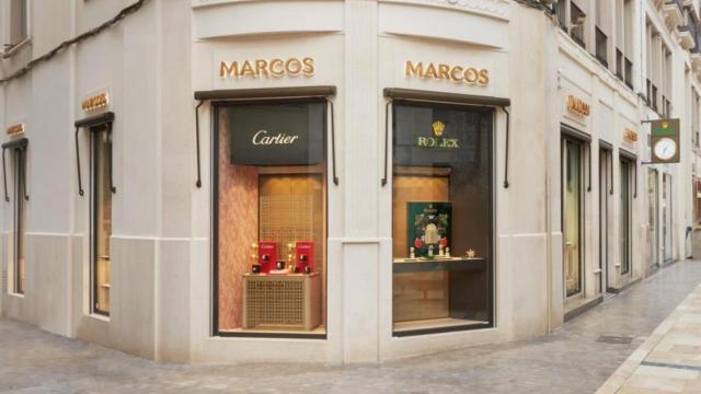 Joyería Marcos, ubicada en el número 2 de la calle Larios.