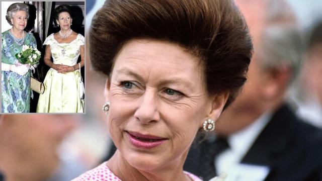 La Princesa y la reina Isabel II, en un montaje.