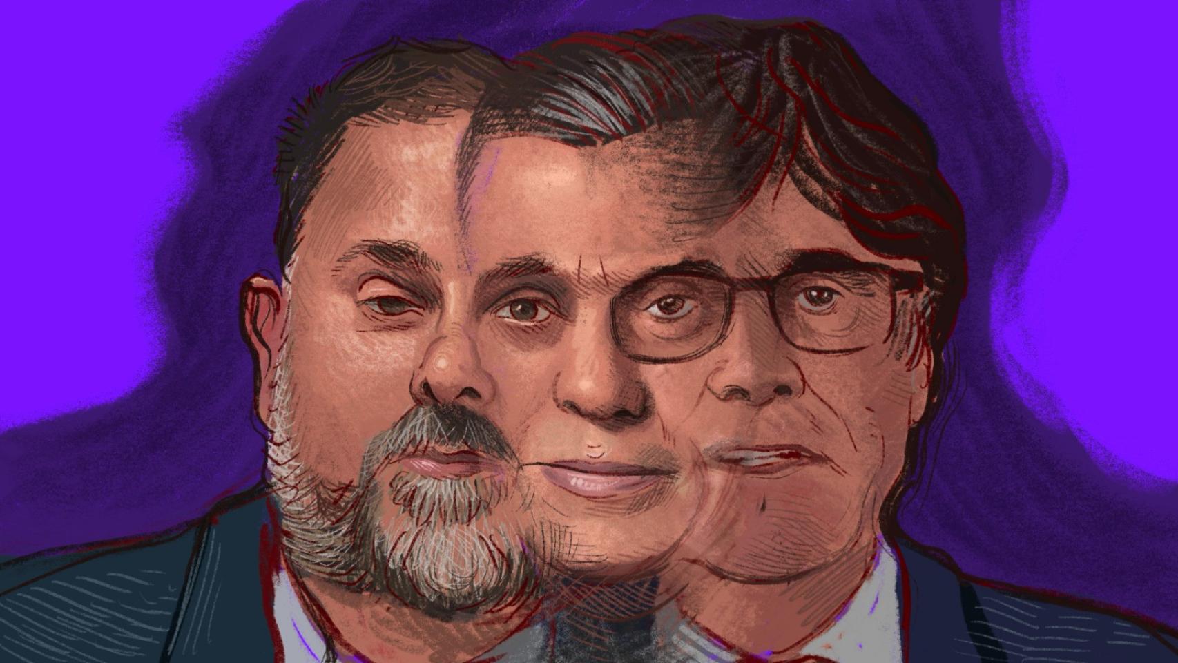 Junqueras, Sánchez, Puigdemont.