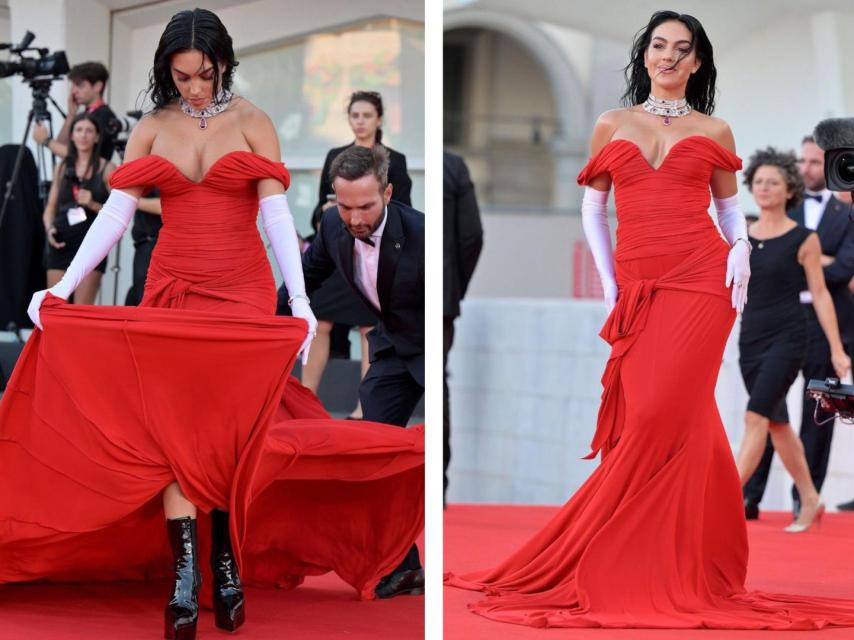 La modelo española, con vestido de Vetements.