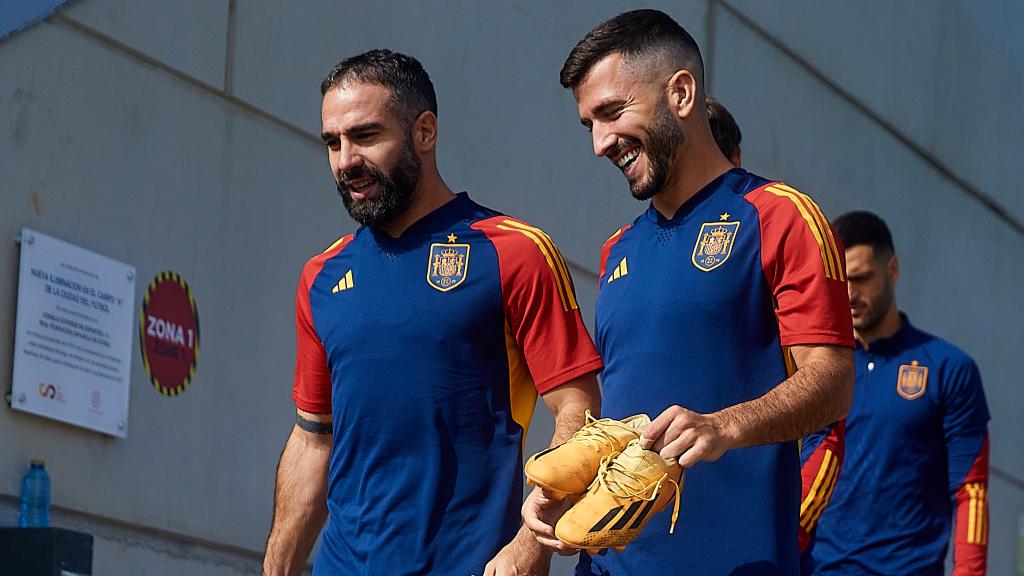 Dani Carvajal, en la concentración de la Selección