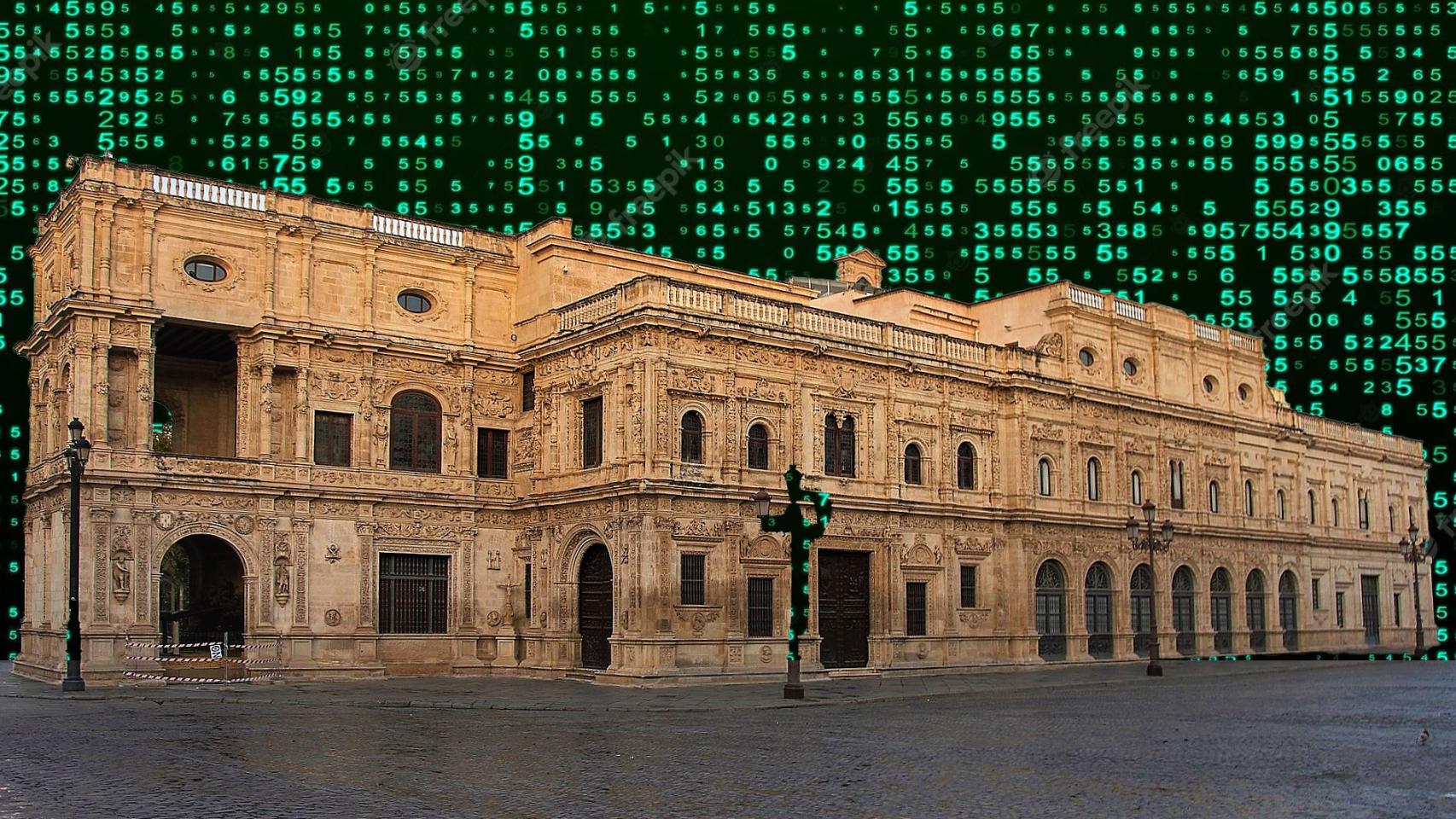 Ayuntamiento de Sevilla en un fotomontaje.