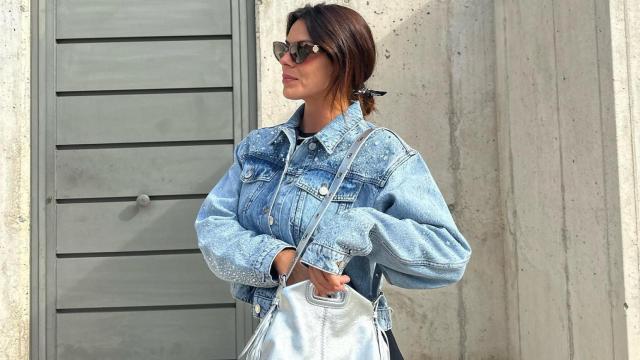 Laura Matamoros con su nuevo bolso Maje.