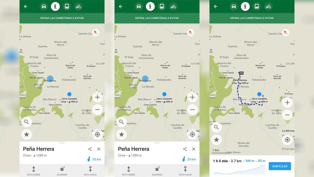 Rutas en Organic Maps