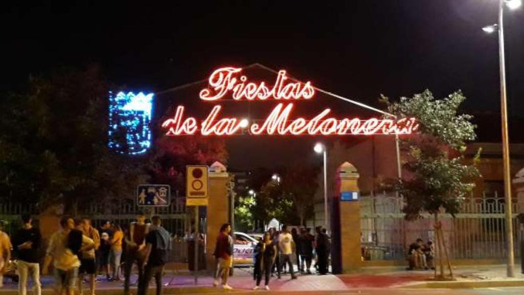 Entrada al recinto de las Fiestas de la Melonera.