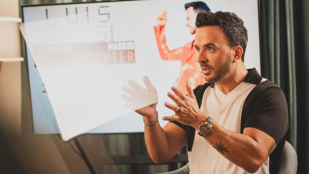 Luis Fonsi, en la presentación de su concierto en el Wizink Center.