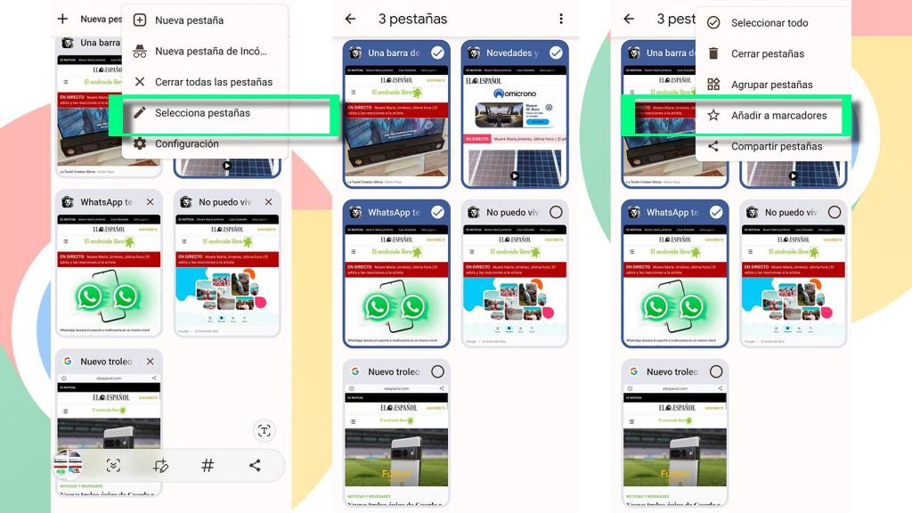 Marcadores en Chrome