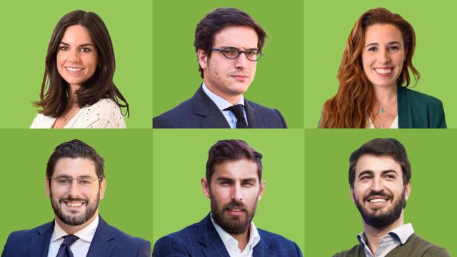 De izquierda a derecha y de arriba a abajo: Pepa Millán, José María Figaredo, Rocío de Meer, Alejandro Nolasco, José Ángel Antelo y Juan García-Gallardo.