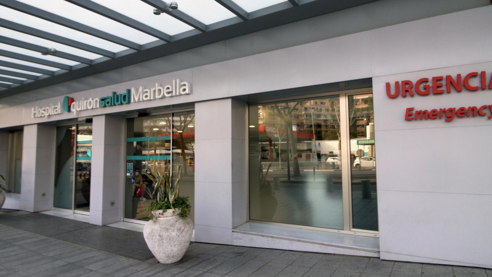 Vista de la entrada del Hospital Quirónsalud Marbella.