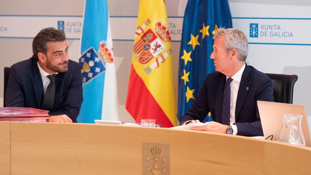 Diego Calvo y Alfonso Rueda en una foto de archivo del Consello da Xunta.