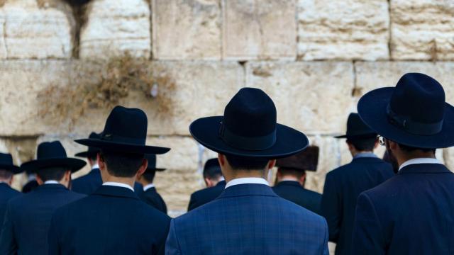 Personas judías en una foto de archivo