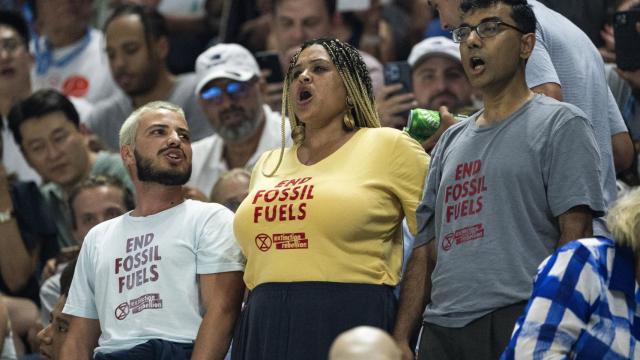 Activistas en el US Open