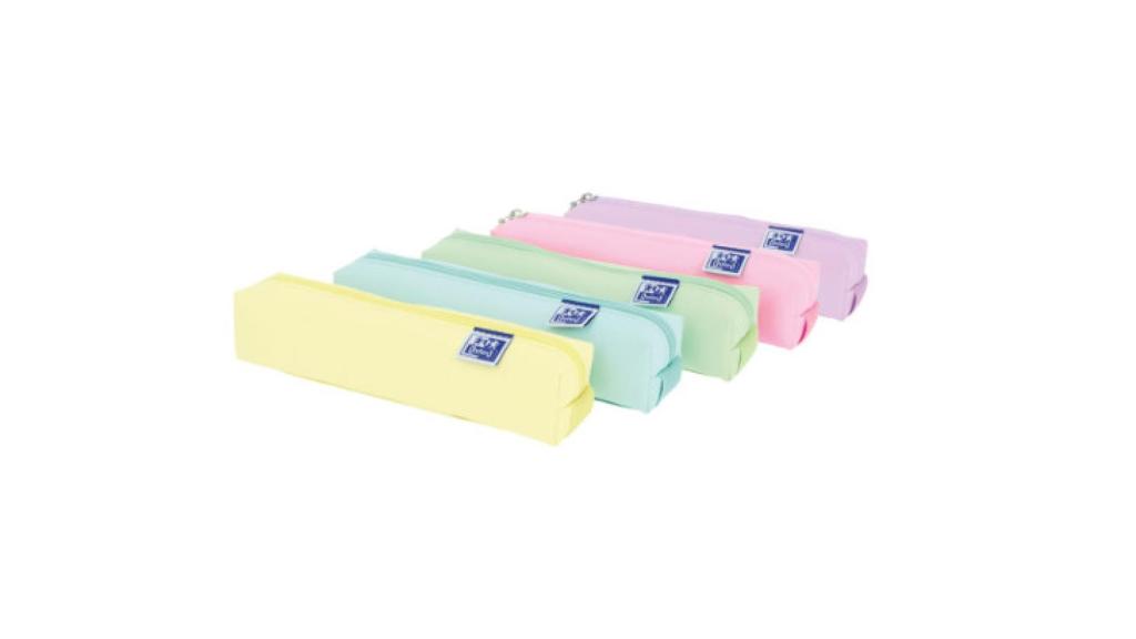 Estuche Cuadrado Pequeño Esponjoso 22x4x4 cm Kangoo Live&Go Oxford Colores Pastel