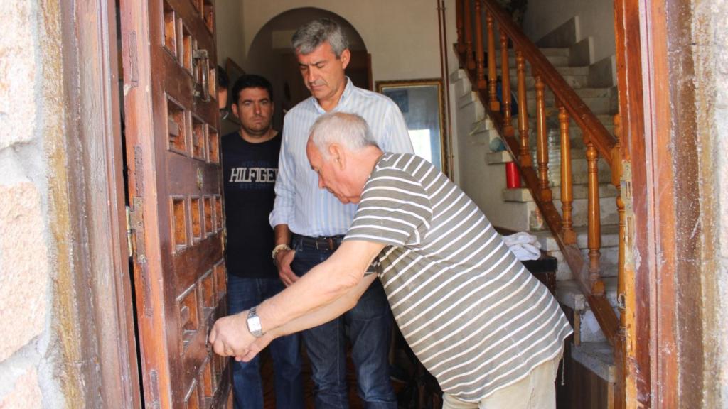 Otro momento de la visita de Álvaro Gutiérrez