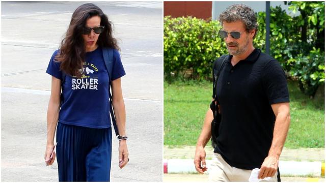 Silvia Bronchalo y Rodolfo Sancho a las puertas de la cárcel de Koh Samui, donde permanece su hijo, Daniel.