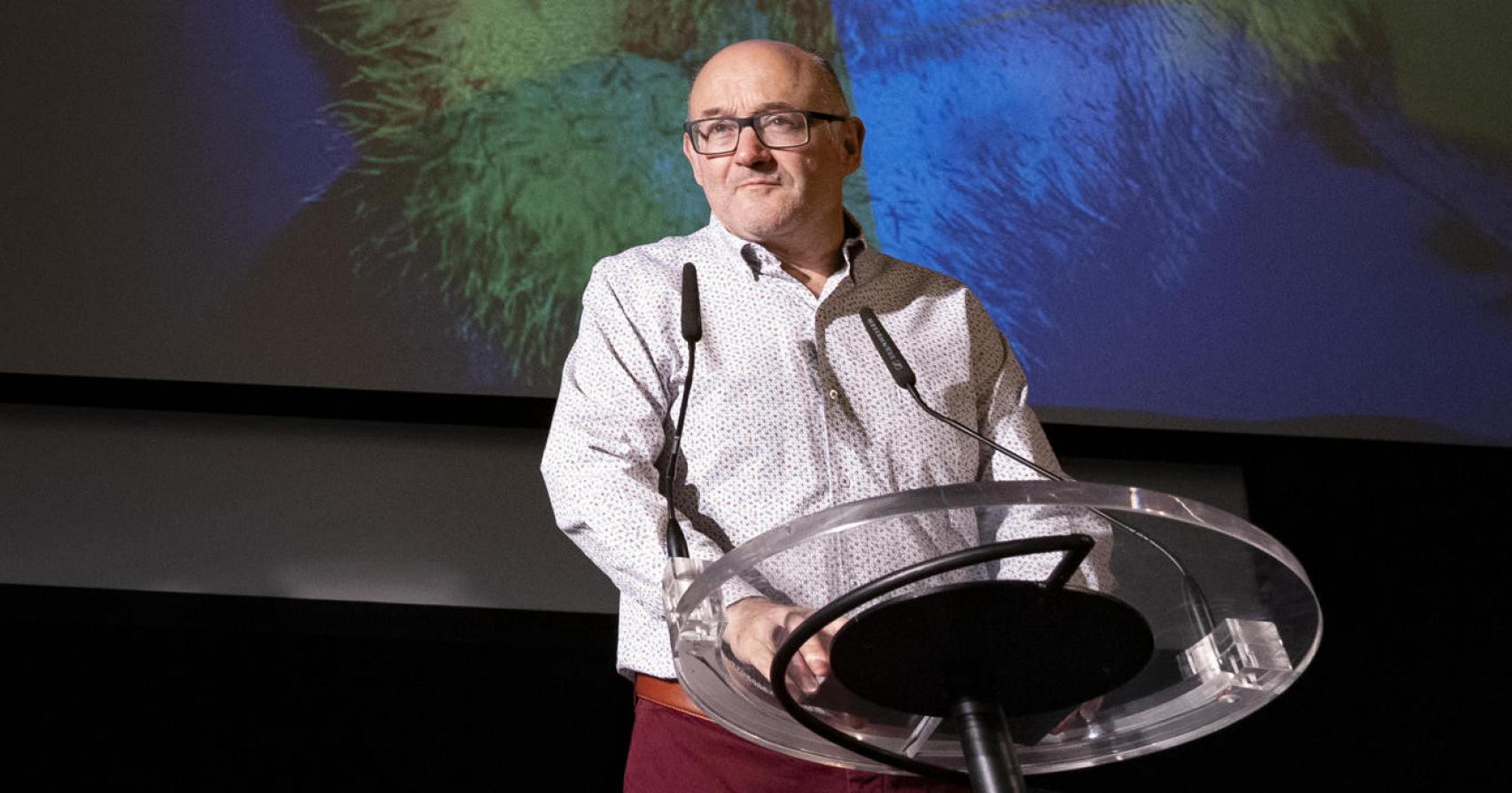 El director del Festival de Cine de San Sebastián, José Luis Rebordinos, este viernes en San Sebastián. Foto: EFE/Javier Etxezarreta