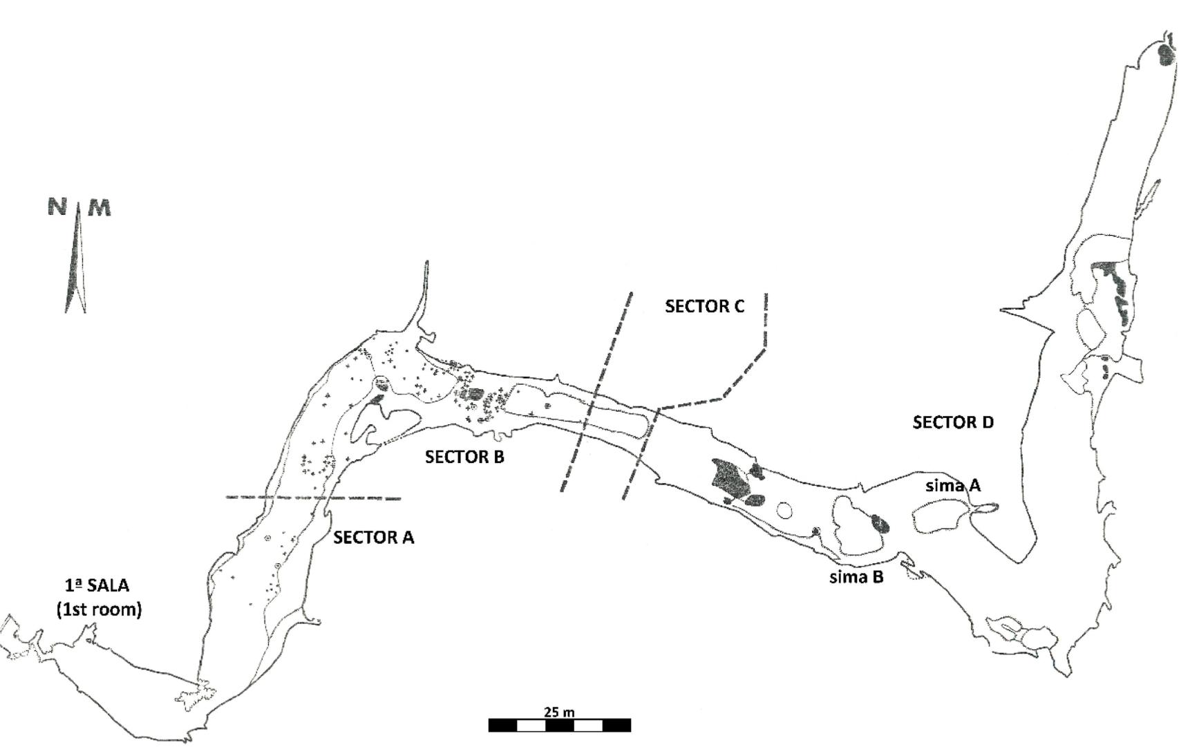 Mapa de la Galería del Sílex.